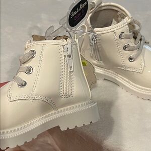 First Steps by Stepping Stones Kids  white Boots